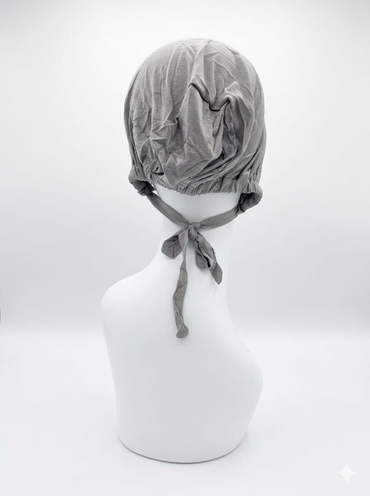 Jolie Nisa Tie Bonnet Light Grey Tie Hijab Cap | Adjustable Under-Scarf Bonnet Light Grey Tie Hijab Cap | Adjustable Under-Scarf Bonnet