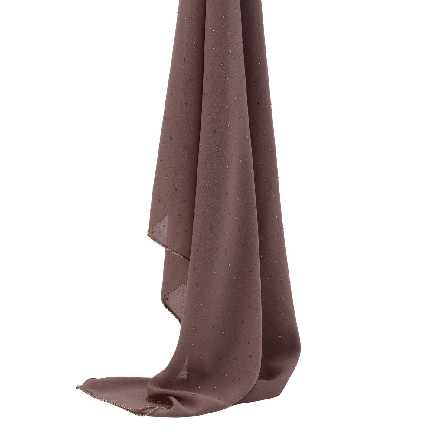 jolienisa Beach Nut Chiffon Hijab with Rhinestones