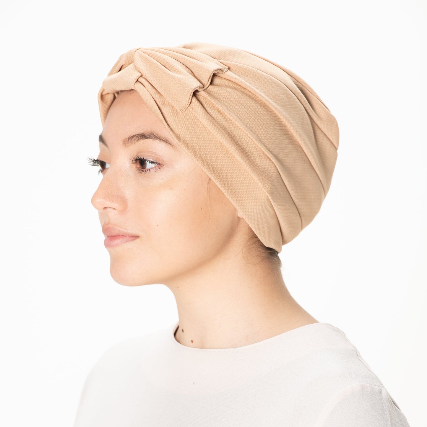 jolienisa Bonnet Warm Appricot Muslim Turban Bonnet
