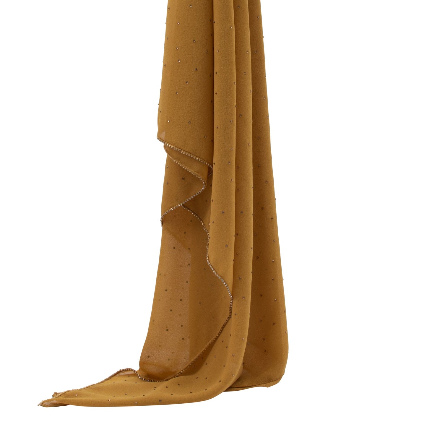 jolienisa Turmeric Chiffon Hijab with Rhinestones