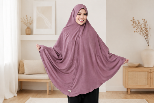 Effortless Elegance: Discover Our No-Iron Crinkle Prayer Jilbab