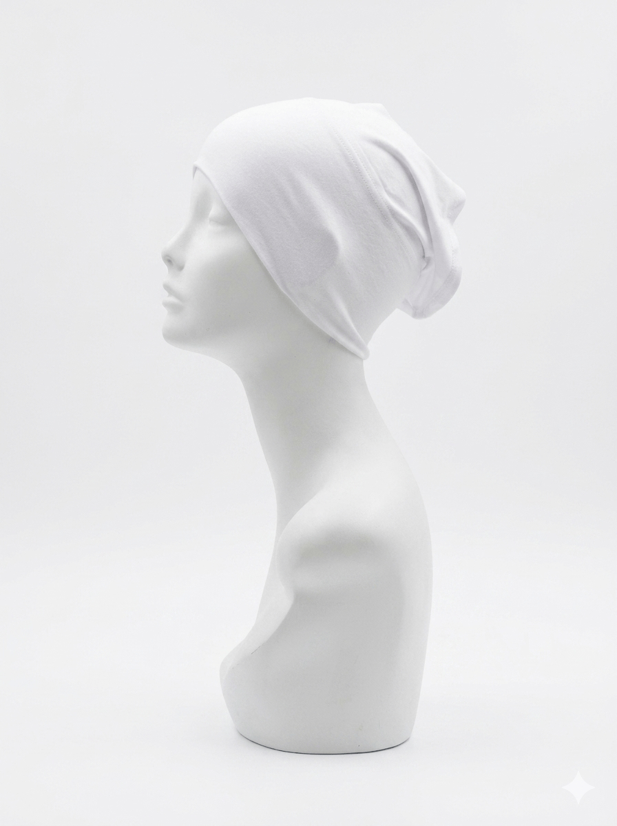 jolienisa White Hijab Cap | Soft Stretch Under-Scarf Cap White Hijab Cap | Under-Scarf Cap – Jolie Nisa