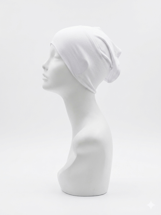jolienisa White Hijab Cap | Soft Stretch Under-Scarf Cap White Hijab Cap | Under-Scarf Cap – Jolie Nisa