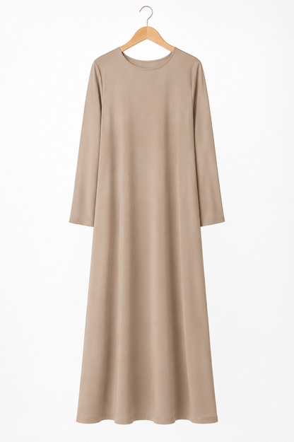 jolienisa Abaya Golden Taupe Sparkle Organza Closed Abaya Set Golden Taupe Organza Closed Abaya Set | Jolie Nisa