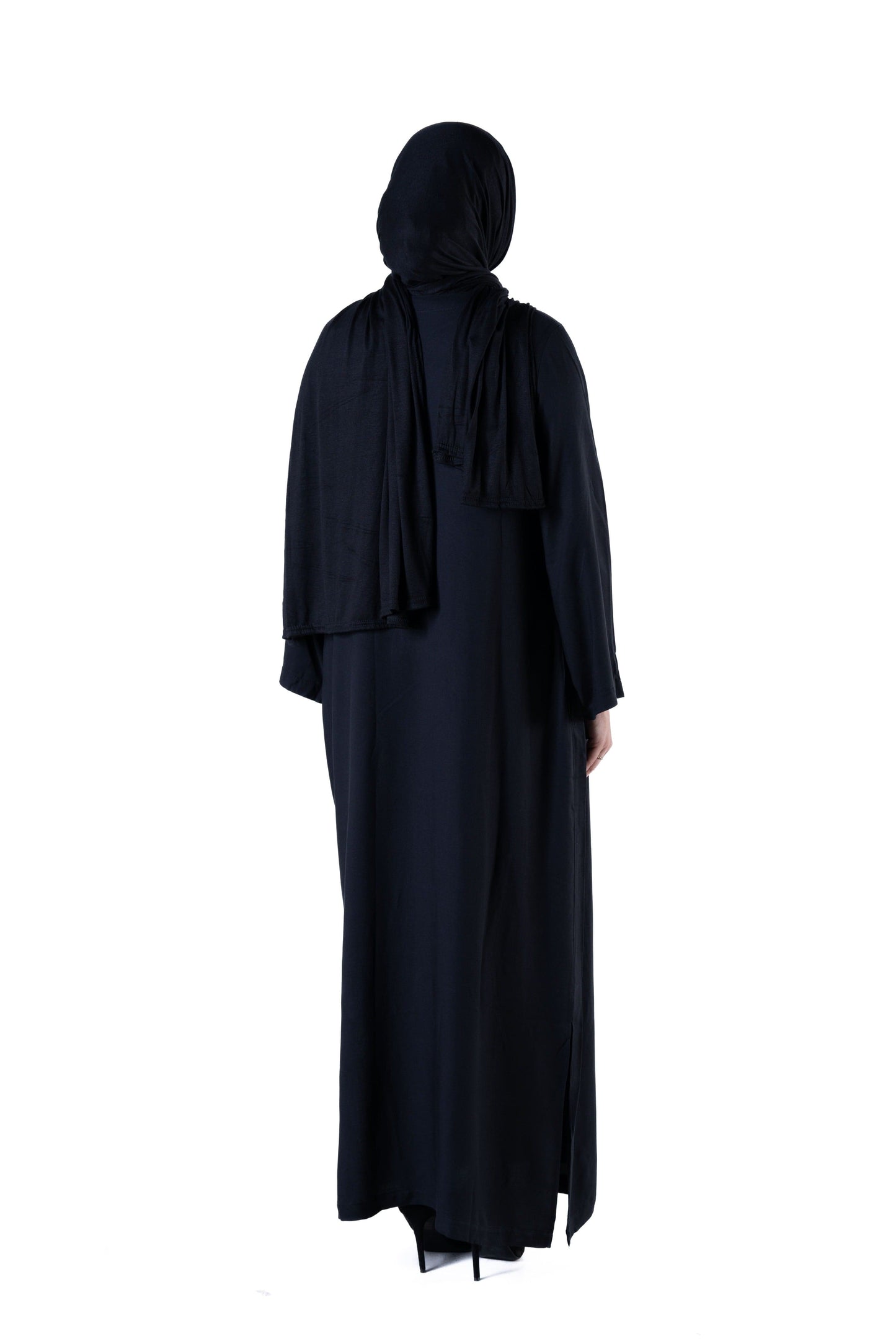 jolienisa Black Basic Abaya Essential Black Abaya: Comfort Elegance for Hajj,Umrah, and Daily Wear