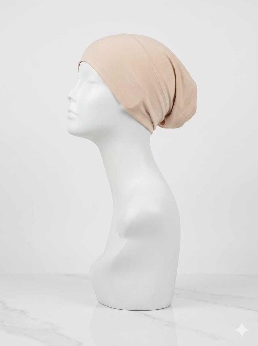 jolienisa Hijab Cap Beige Hijab Cap | Soft Stretch Under-Scarf Cap Beige Hijab Cap | Under-Scarf Cap – Jolie Nisa