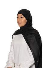 Load image into Gallery viewer, Jolie Nisa Hijab Black Jolie Nisa Premium None Slip instant Chiffon Ready to Wear Hijab Scarf
