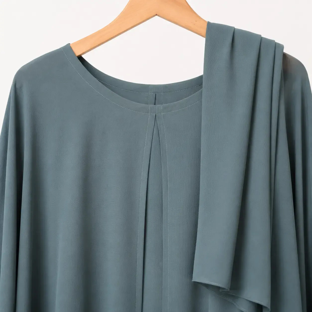 Jolie Nisa Kaftan Jade Green Chiffon Butterfly Farasha Abaya with Hijab Jade Green Chiffon Butterfly Farasha Abaya with Hijab