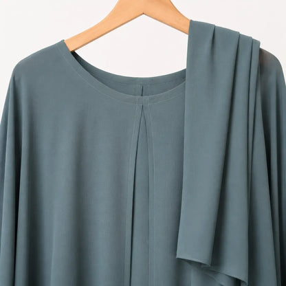 Jolie Nisa Kaftan Jade Green Chiffon Butterfly Farasha Abaya with Hijab Jade Green Chiffon Butterfly Farasha Abaya with Hijab