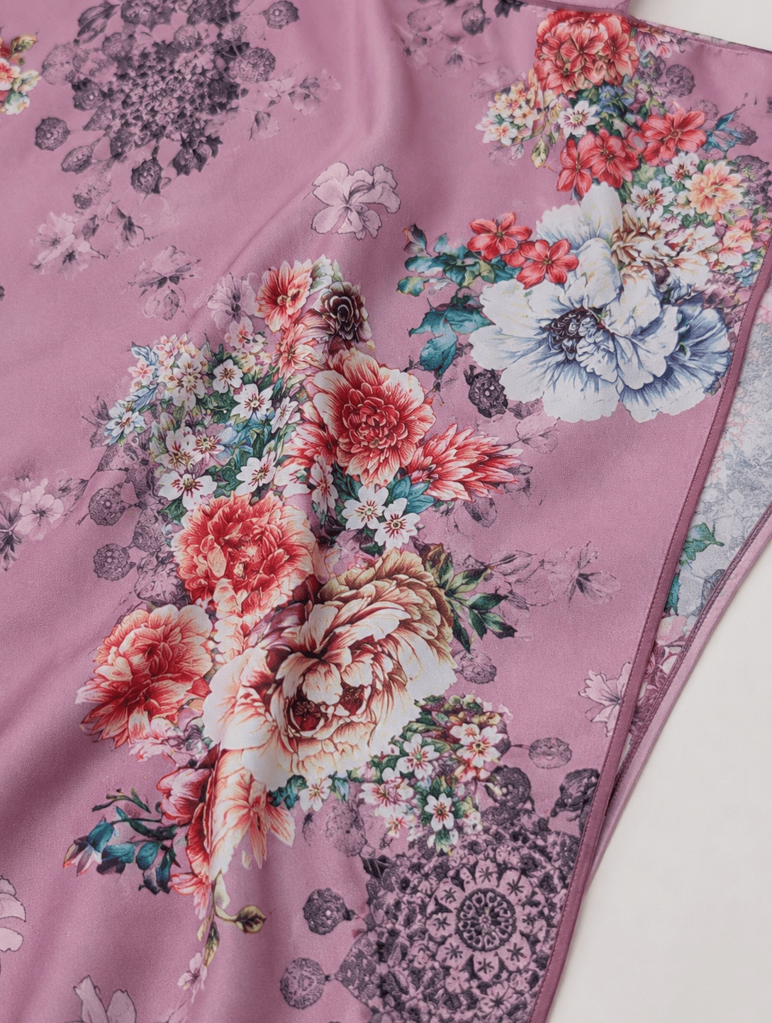 Jolie Nisa Open ABaya Dusty Mauve Floral Open Kimono Abaya Set – 4 Piece Dusty Mauve Floral Kimono Abaya Set – 4 Piece | Jolie Nisa