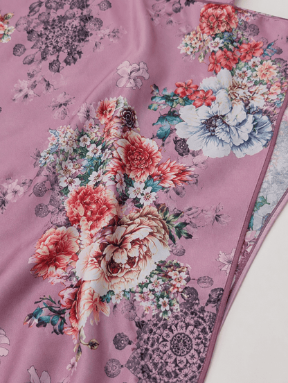 Jolie Nisa Open ABaya Dusty Mauve Floral Open Kimono Abaya Set – 4 Piece Dusty Mauve Floral Kimono Abaya Set – 4 Piece | Jolie Nisa