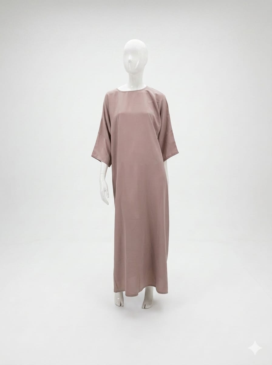 Jolie Nisa Open ABaya Open Abaya with Dantelle Lace Set | Dusty Rose | Jolie Nisa Dusty Rose Open Abaya Set with Lace | Jolie Nisa Montreal