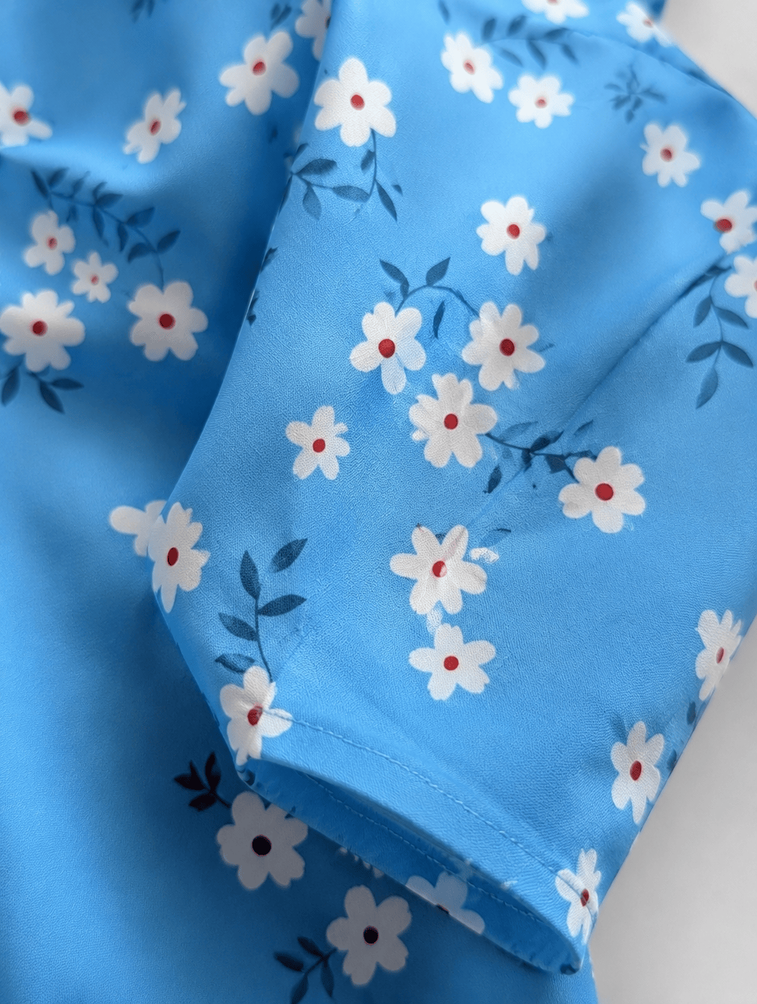 Jolie Nisa Open ABaya Sky Blue Floral Open Abaya Kimono Set (4-Piece) | Jolie Nisa Sky Blue Floral Open Kimono Abaya Set – 4 Piece