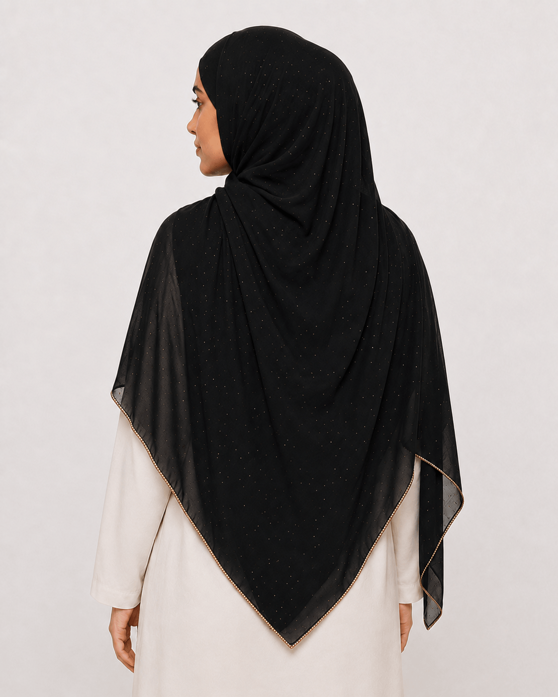 jolienisa Rhinestone Chiffon Hijab Black Rhinestone Chiffon Hijab Black Rhinestone Chiffon Hijab | Jolie Nisa