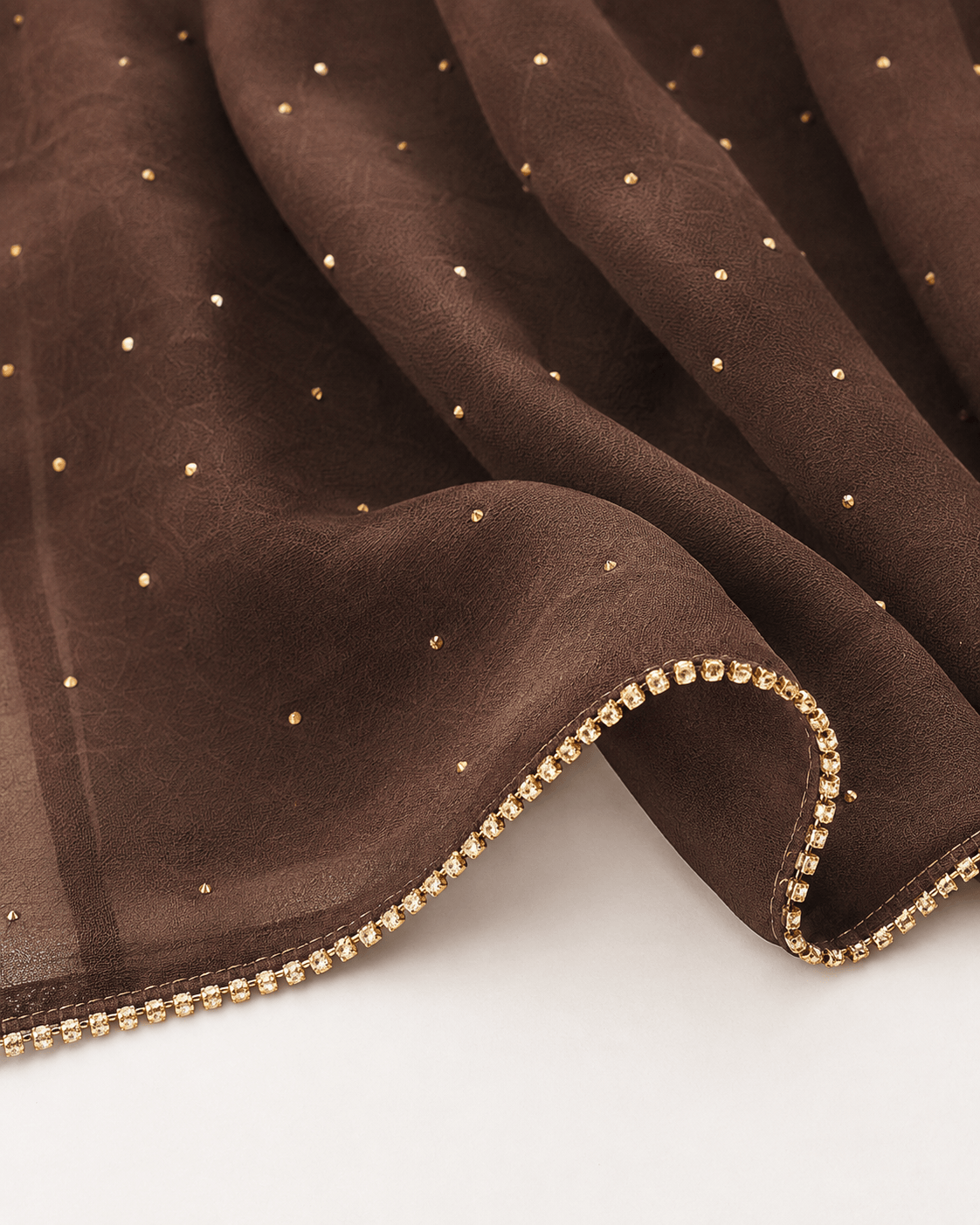 jolienisa Rhinestone Chiffon Hijab Brown Rhinestone Chiffon Hijab Brown Rhinestone Chiffon Hijab | Jolie Nisa