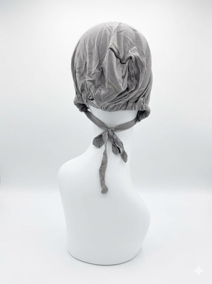 Jolie Nisa Tie Bonnet Light Grey Tie Hijab Cap | Adjustable Under-Scarf Bonnet Light Grey Tie Hijab Cap | Adjustable Under-Scarf Bonnet