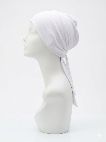 Jolie Nisa Tie Bonnet White Tie Hijab Cap | Adjustable Under-Scarf Bonnet White Tie Hijab Cap | Adjustable Bonnet – Jolie Nisa