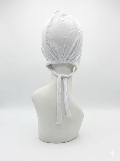Jolie Nisa Tie Bonnet White Tie Hijab Cap | Adjustable Under-Scarf Bonnet White Tie Hijab Cap | Adjustable Bonnet – Jolie Nisa