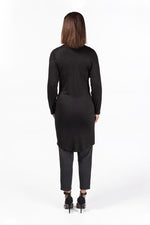 Load image into Gallery viewer, jolienisa Basic Black Knee length tunic T-shirt Dress
