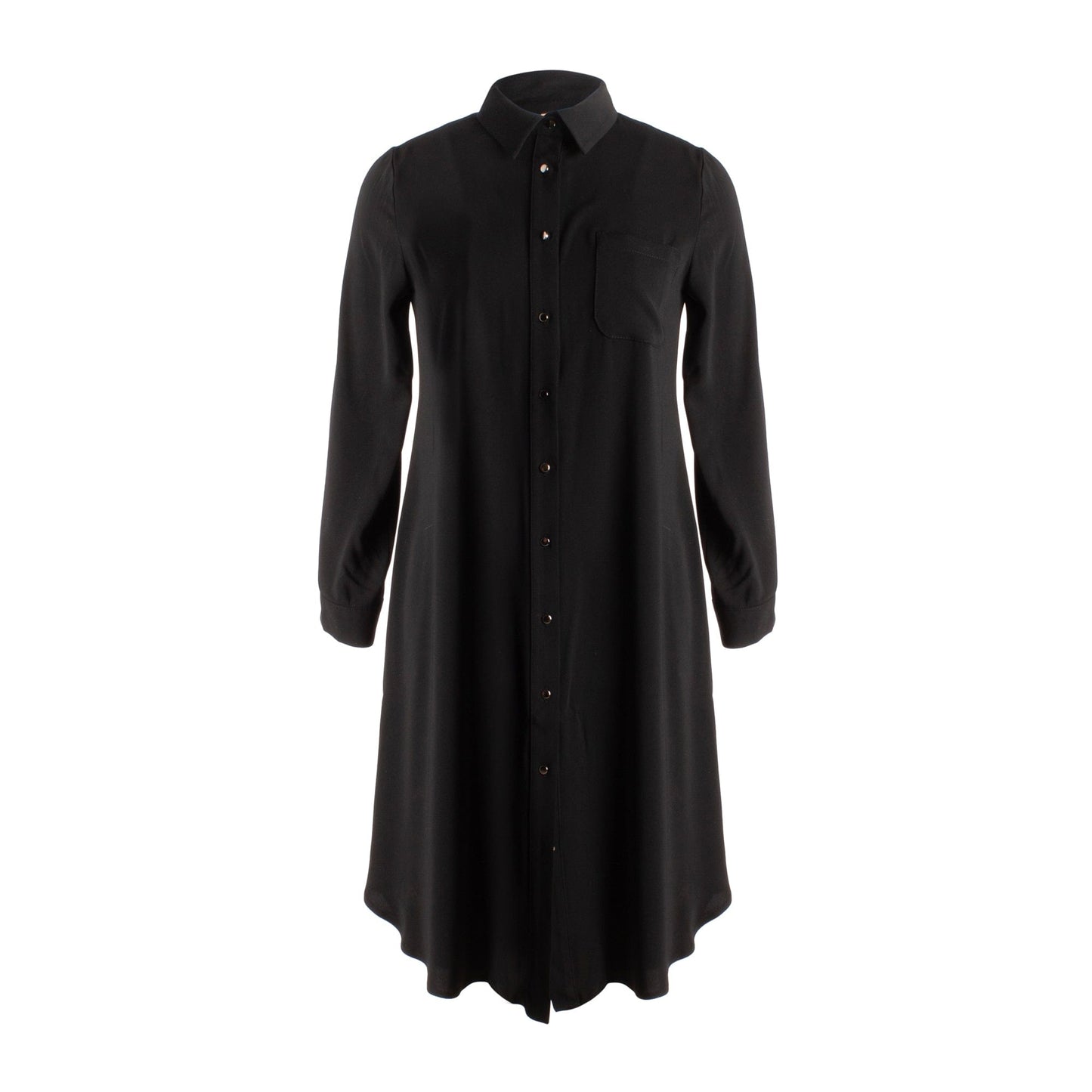 jolienisa Black Button Down Shirt Dress Tunic
