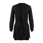 Load image into Gallery viewer, jolienisa Black Flared Tunic with Buckle Belt

