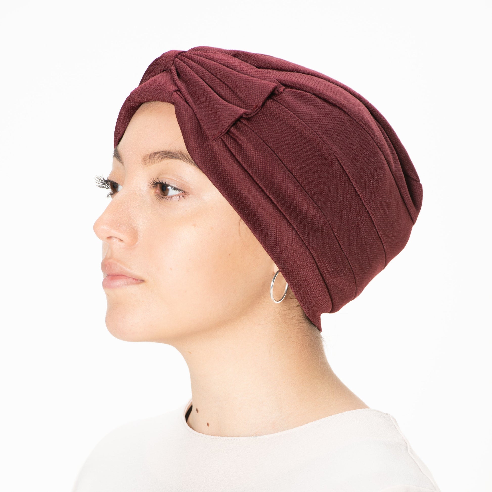 jolienisa Bonnet Cranberry Muslim Turban Bonnet