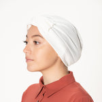 Load image into Gallery viewer, jolienisa Bonnet Off White Muslim Turban Bonnet
