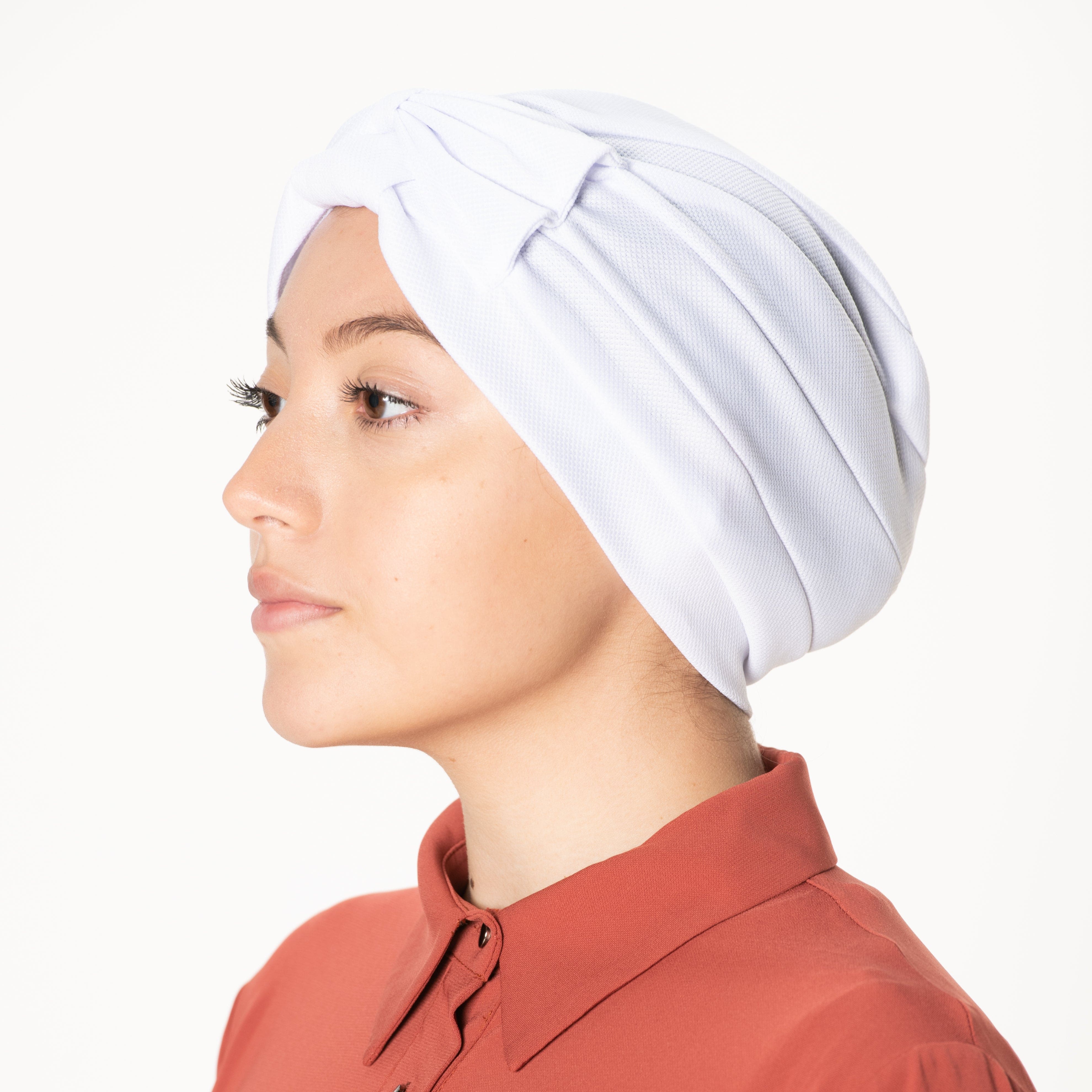 jolienisa Bonnet Pure White Muslim Turban Bonnet