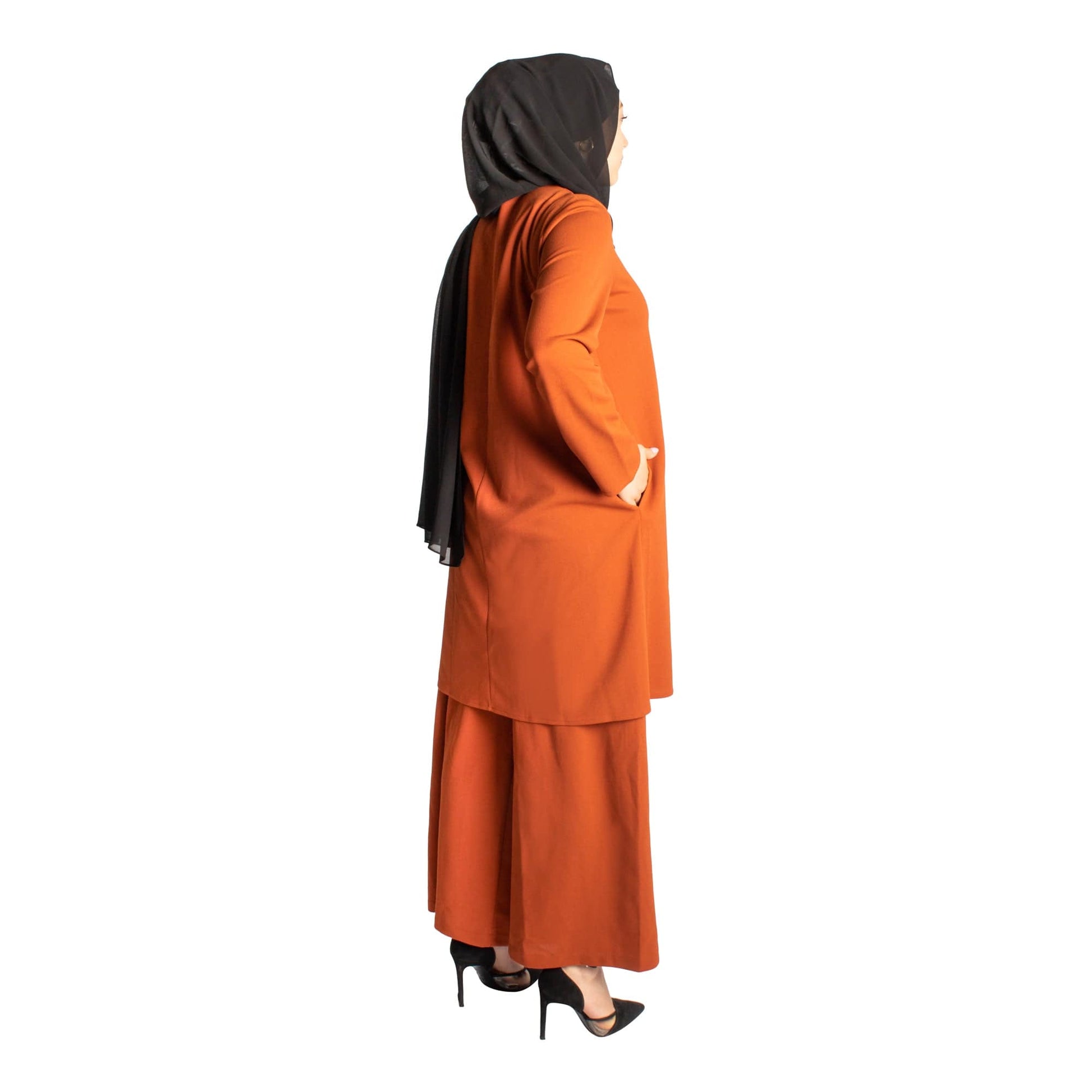 jolienisa Elegant and modest outfit for women - Brick color suit set