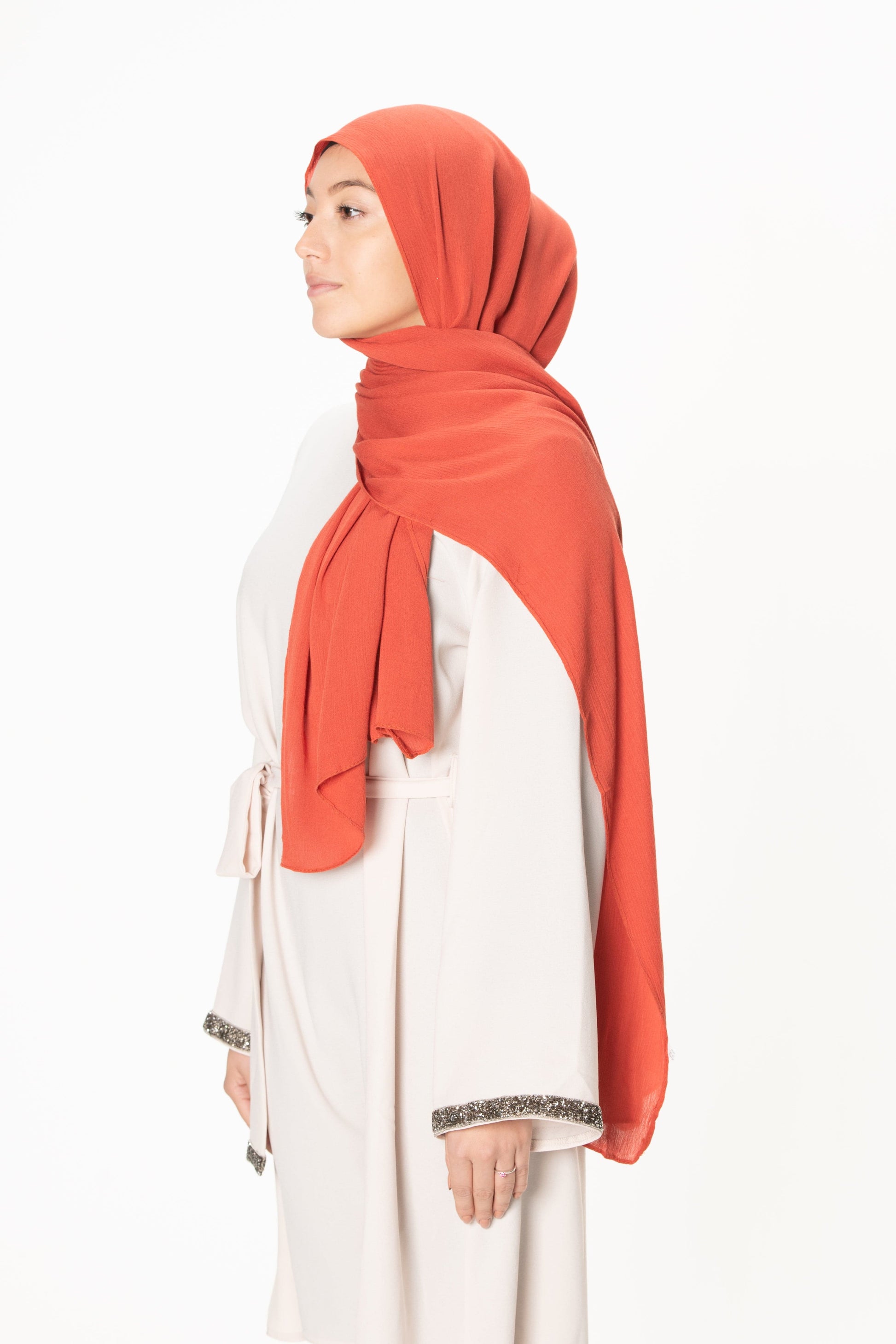 jolienisa Deep Fire Modal Crinkle Hijab