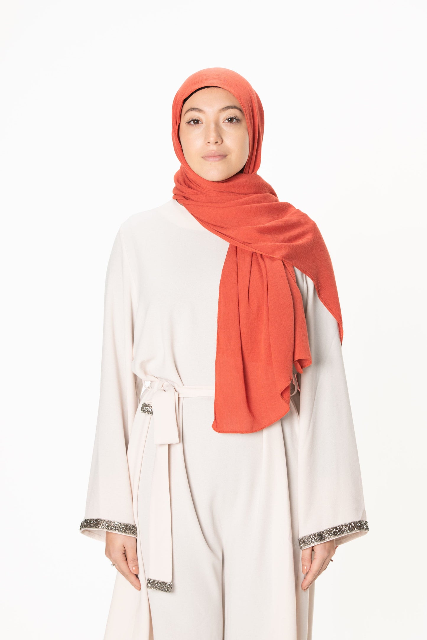 jolienisa Deep Fire Modal Crinkle Hijab