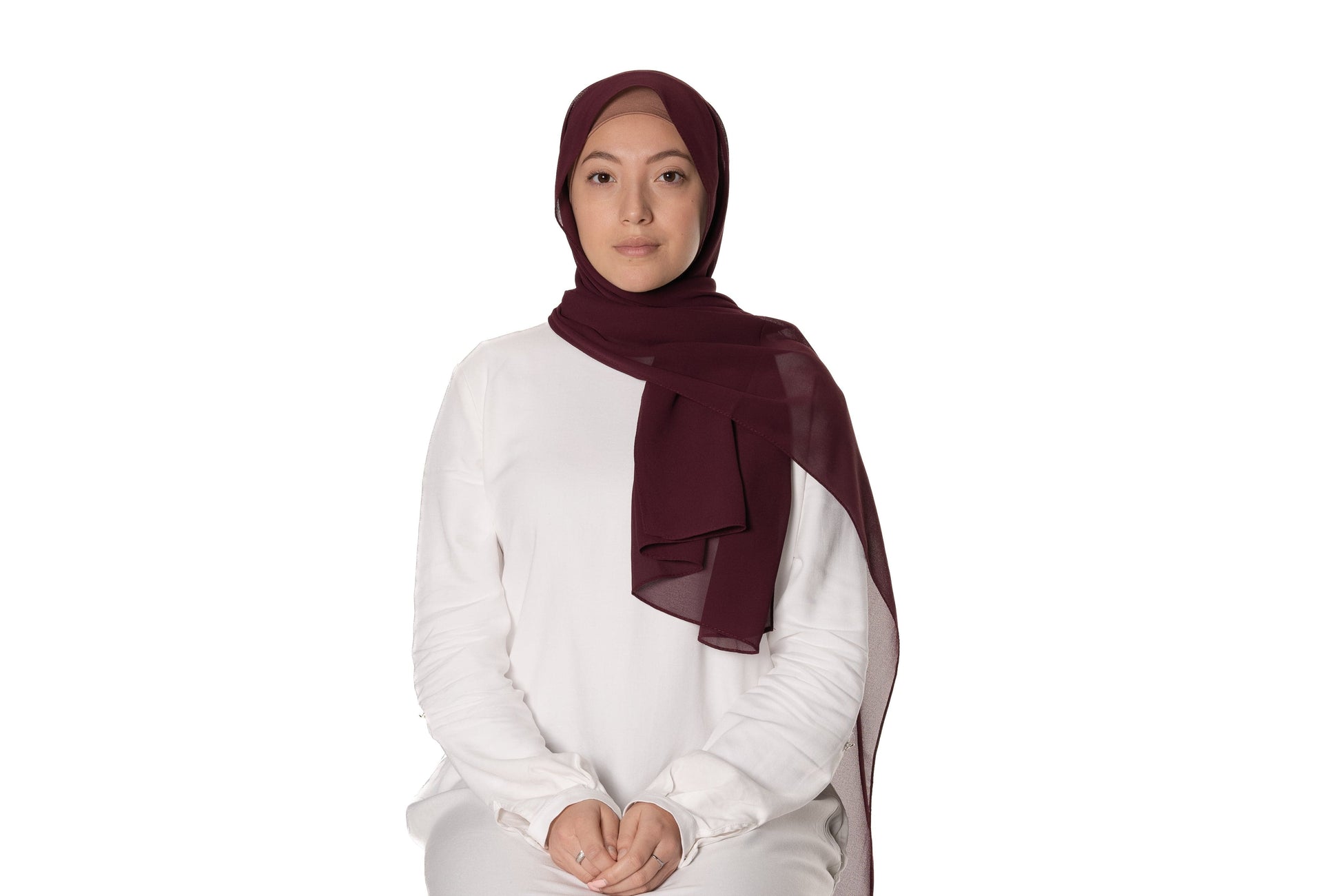 Jolie Nisa Hijab Maroon Elevate your style with the Non-Slip Bubble Chiffon Hijab by Jolie Nisa. With its comfortable and secure fit, this hijab is perfect for any occasion. Shop now! Jolie Nisa Non-Slip Premium Bubble Chiffon Hijab for All-Day Comfort 