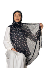 Load image into Gallery viewer, Jolie Nisa Hijab Navy Bliss Experience Luxury and Comfort with Jolie Nisa Premium Crinkle Chiffon Hijab - Non-Slip, Elegant and Breathable Hijab for Women
