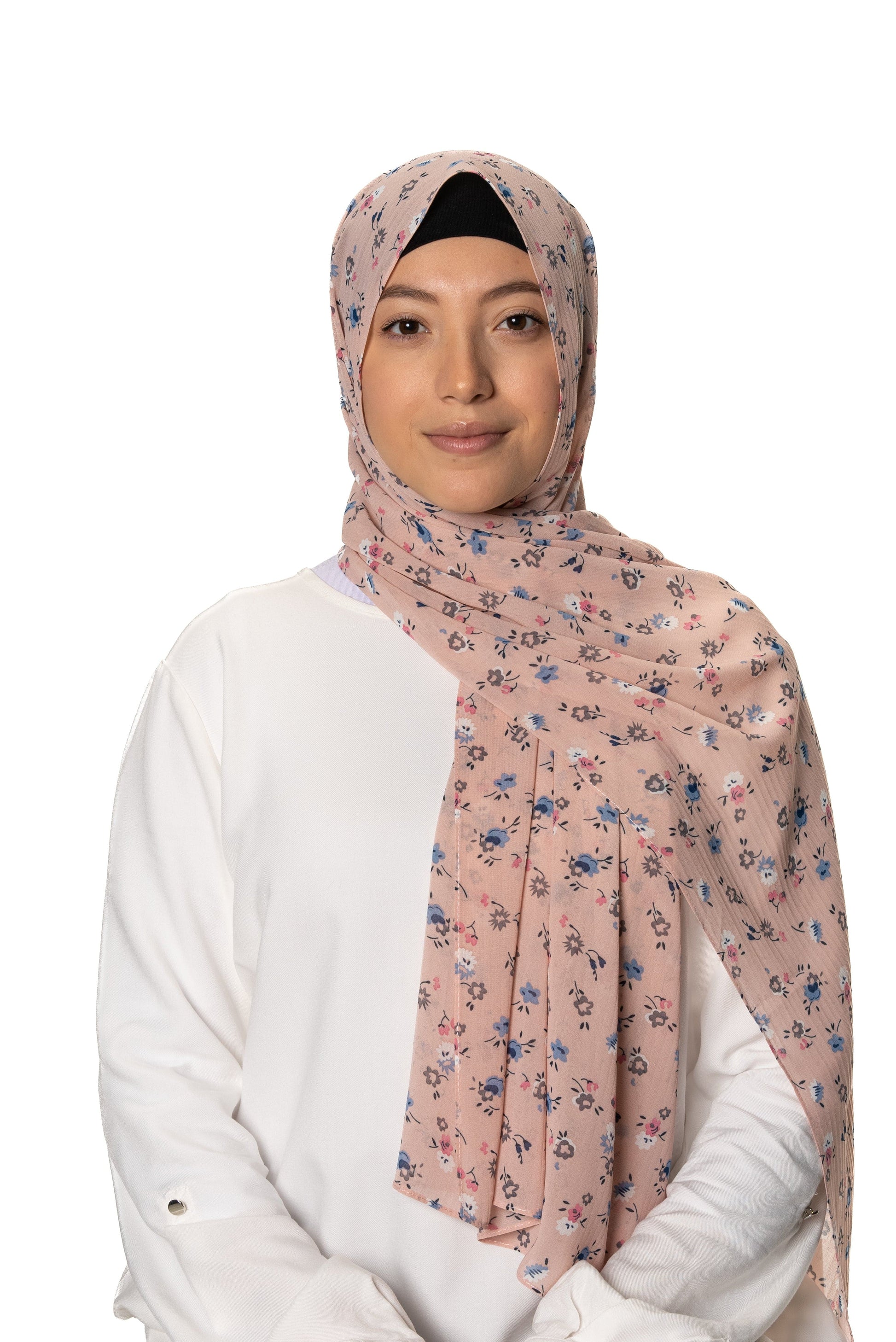 Jolie Nisa Hijab Soft Pink Experience Luxury and Comfort with Jolie Nisa Premium Crinkle Chiffon Hijab - Non-Slip, Elegant and Breathable Hijab for Women
