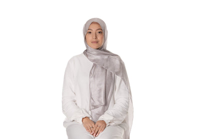 Jolie Nisa Hijab Silver Grey Jolie Nisa Imitation Silk Hijab - Elegant & Comfortable Scarf for Women