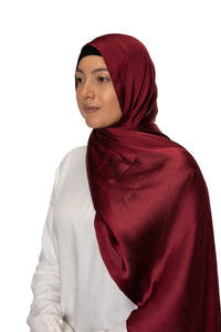 Jolie Nisa Hijab Burgundy Jolie Nisa None Slip Premium Satin Crinkle Hijab Scarf Your Style with Jolie Nisa None Slip Premium Satin Crinkle Hijab Scarf