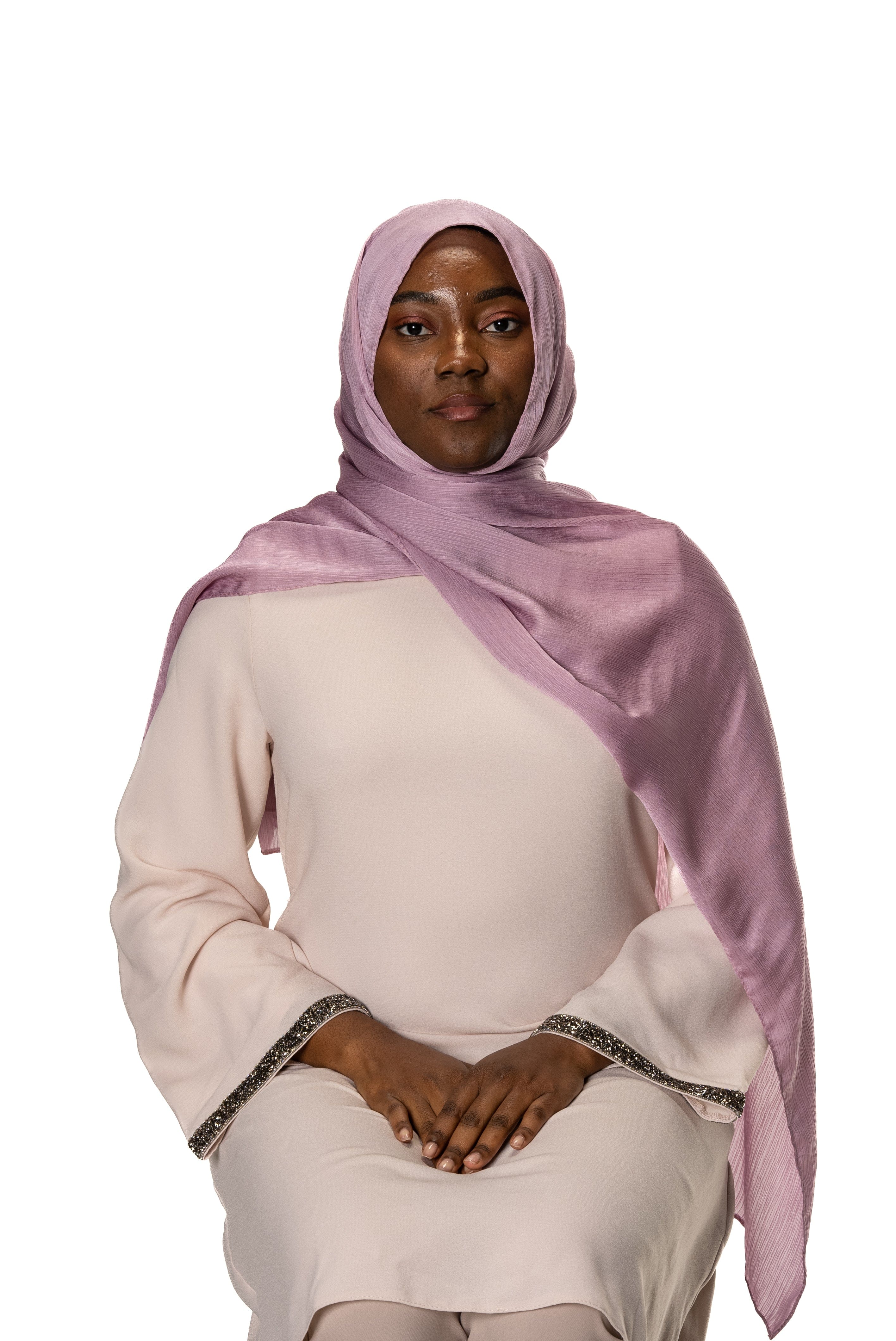 Jolie Nisa Hijab French Lilac Jolie Nisa None Slip Premium Satin Crinkle Hijab Scarf Your Style with Jolie Nisa None Slip Premium Satin Crinkle Hijab Scarf