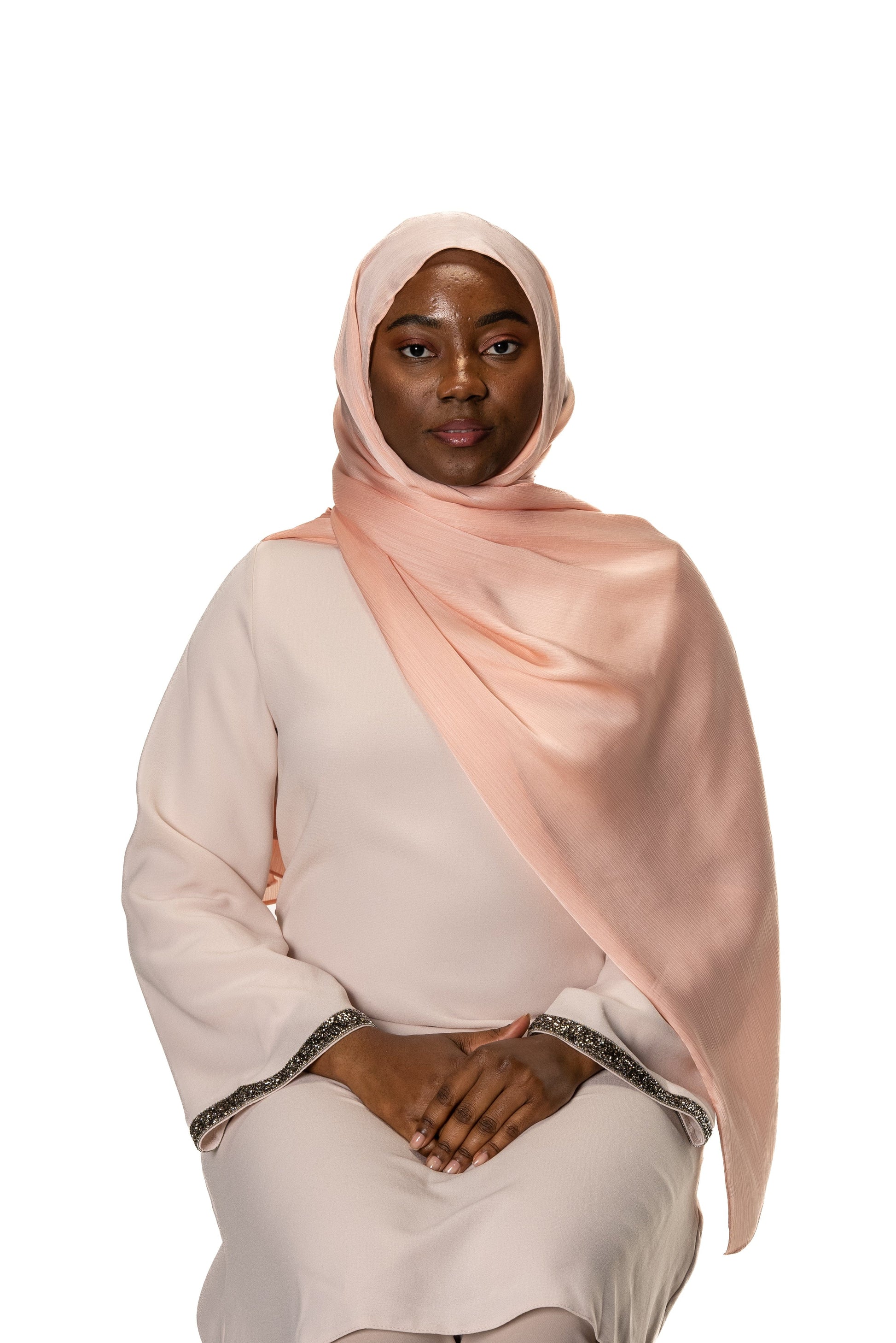 Jolie Nisa Hijab Rose Jolie Nisa None Slip Premium Satin Crinkle Hijab Scarf Your Style with Jolie Nisa None Slip Premium Satin Crinkle Hijab Scarf