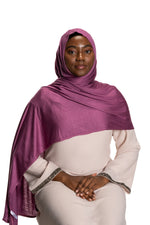 Load image into Gallery viewer, Jolie Nisa Hijab Fuchsia Premium Slip-on Jersey Instant Head Scarf Wrap for Effortless and Stylish Hijab Wear Premium Slip-on instant Jersey Head Scarf Wrap for Effortless and Stylish Hijab Wear!
