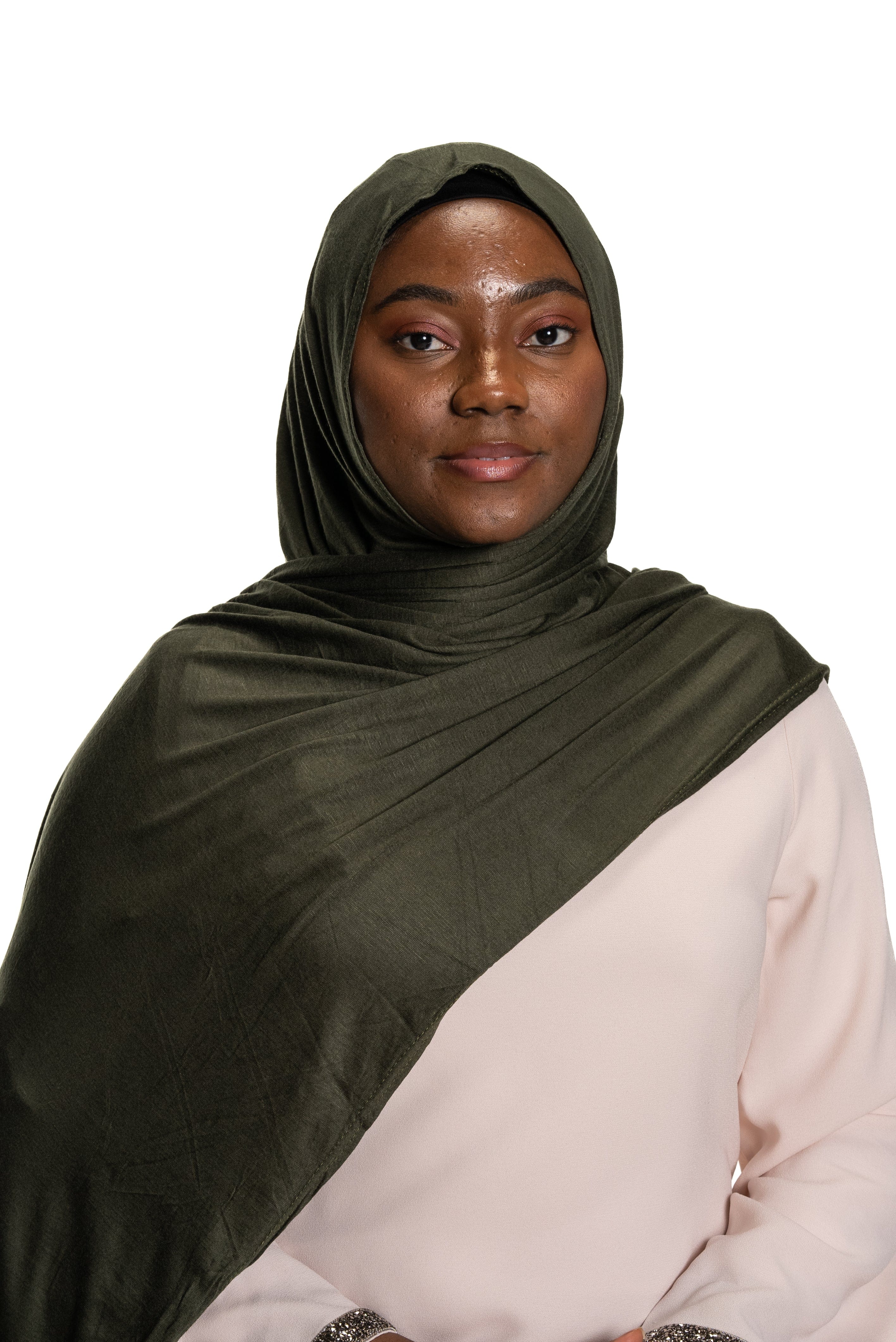 Jolie Nisa Hijab Olive Premium Slip-on Jersey Instant Head Scarf Wrap for Effortless and Stylish Hijab Wear Premium Slip-on instant Jersey Head Scarf Wrap for Effortless and Stylish Hijab Wear!