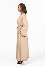 Load image into Gallery viewer, jolienisa Kimono Robe with Lace Trim - Nude
