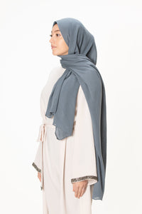 jolienisa Magnetic Grey Modal Crinkle Hijab
