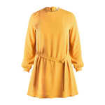 Load image into Gallery viewer, jolienisa Mustard Flared Tunic with Buckle Belt
