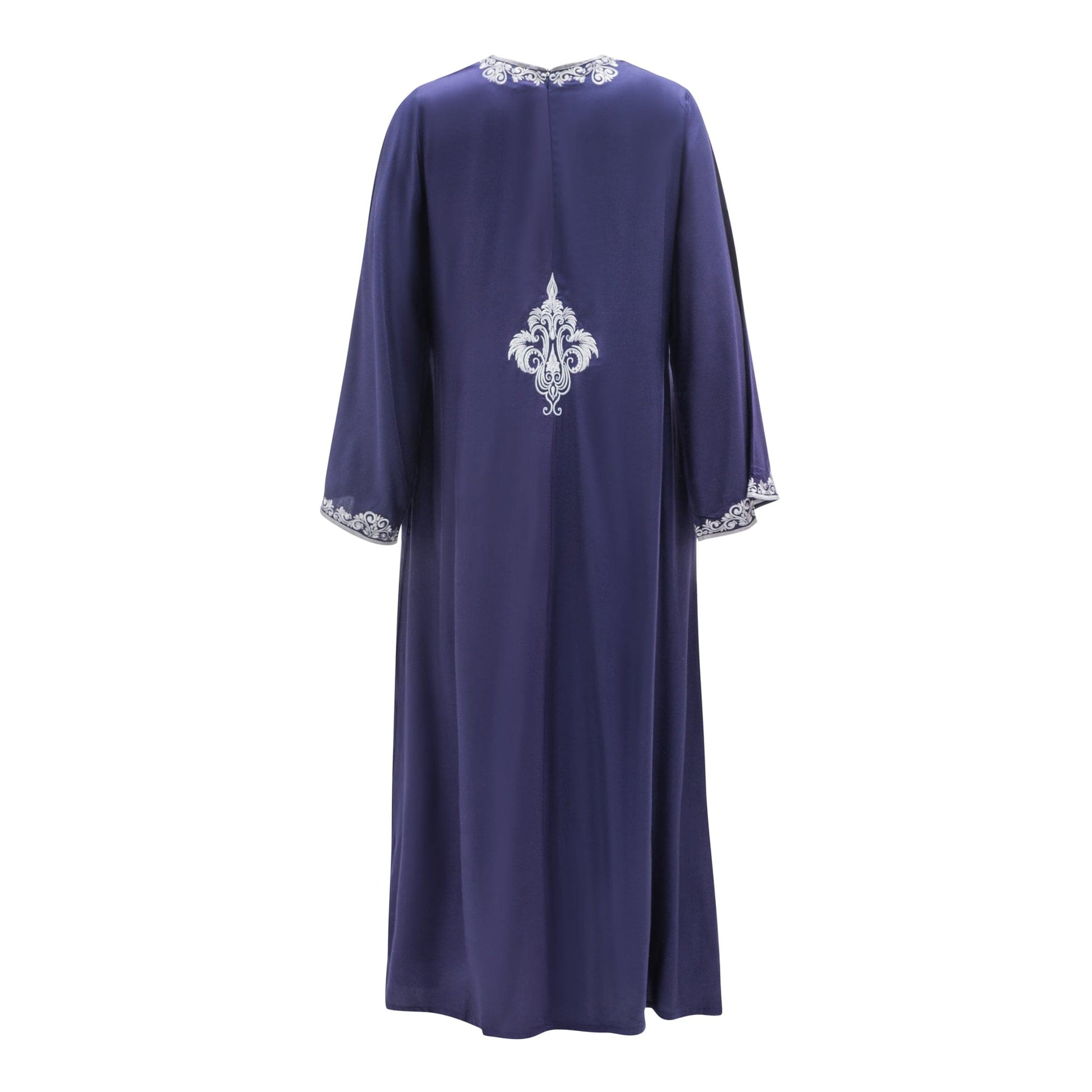 WA-003-NAVY-Embroidered-Abaya-Dress-Front