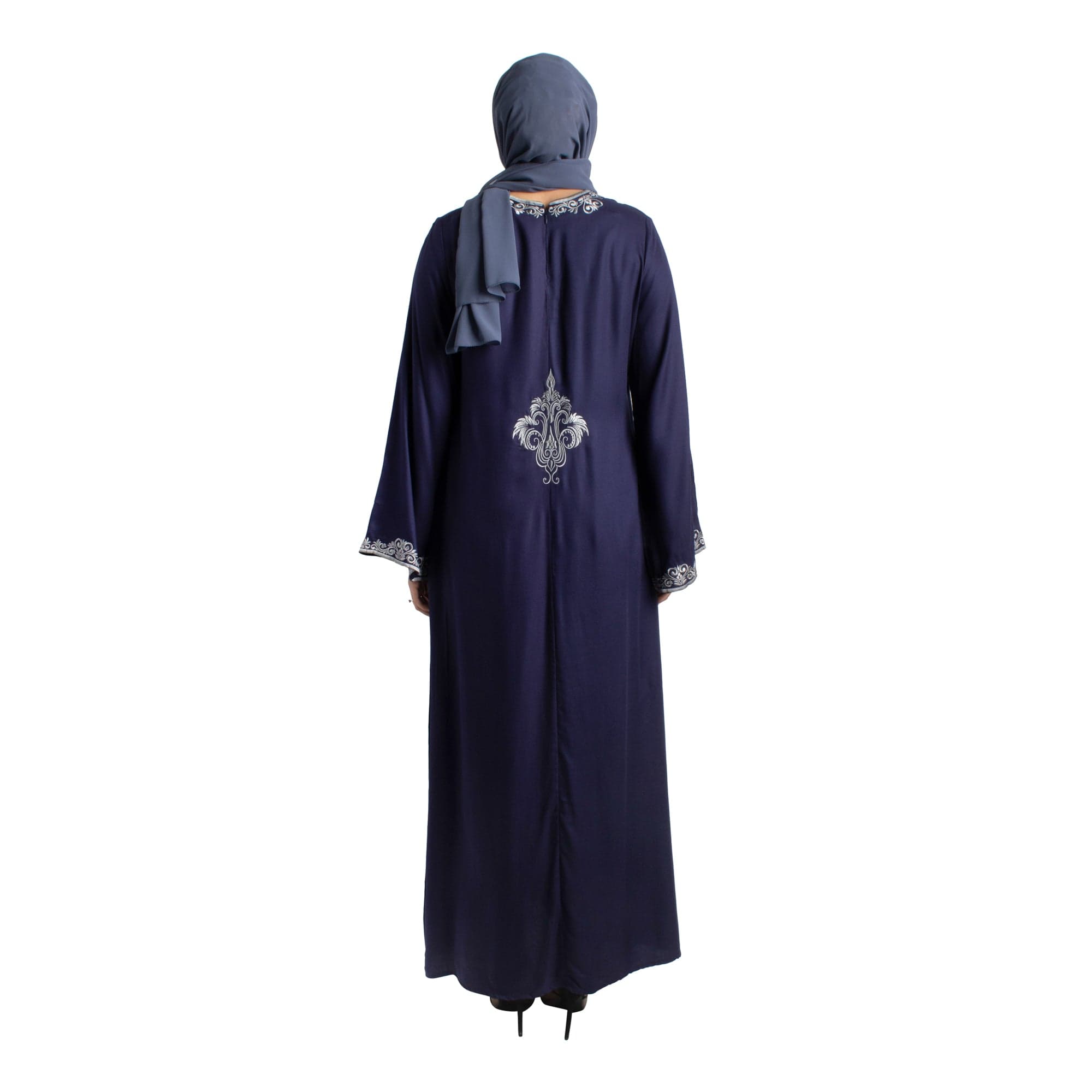 jolienisa Navy Embroidered Abaya Dress