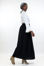 Load image into Gallery viewer, jolienisa Pleated Maxi Skirt - Black
