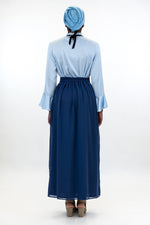 Load image into Gallery viewer, jolienisa Pleated Maxi Skirt - Navy Blue
