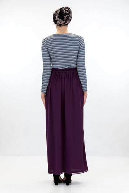 jolienisa Pleated Maxi Skirt - Purple