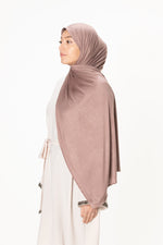 Load image into Gallery viewer, jolienisa Plum Taupe Jersey Cotton Hijab
