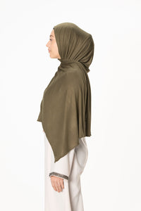 jolienisa Premium Jersey  Cotton Hijab Army